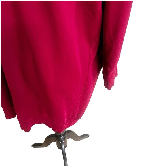 Express One Eleven Sweater Tunic Dress Maroon Size Large Deep V-Neck Minimalist - Picture 8 of 11